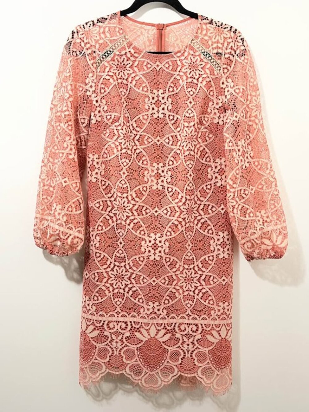 Vince Camuto Lace Mini Peach Party Dress | Coquette Party Wedding Guest [size 6] - Picture 2 of 10